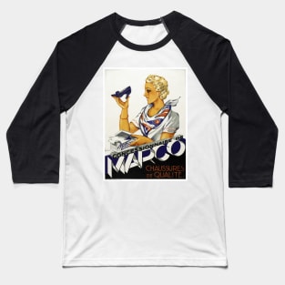 Vintage Advertising Poster France Marco Baseball T-Shirt